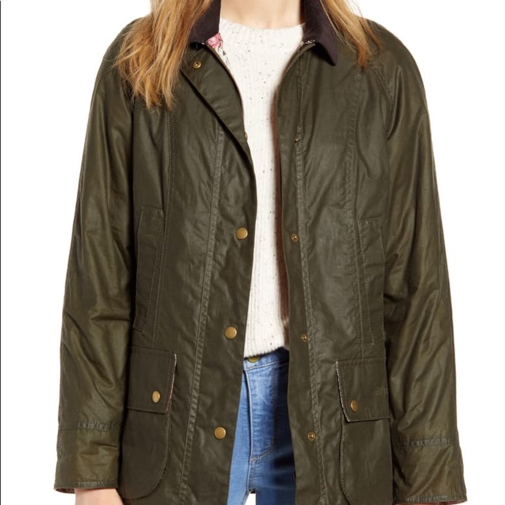Barbour Waxed Floral Lining Classic Jacket
